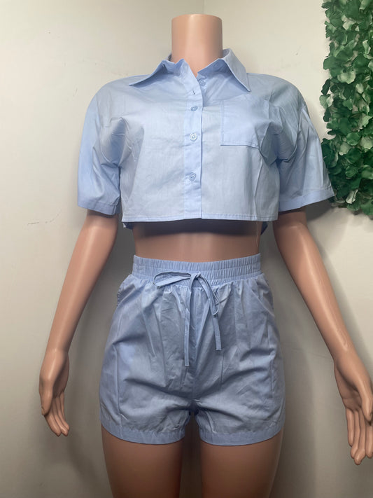 Spring Fling 2 Piece Set (Light Blue)