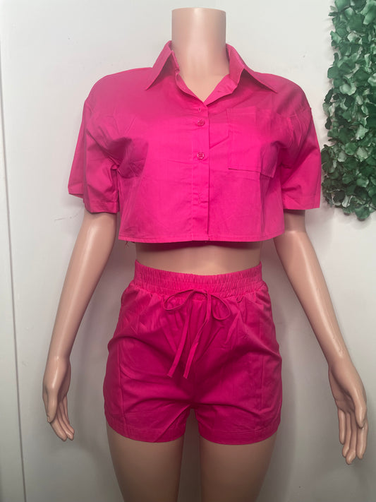Spring Fling 2 Piece Set (Hot Pink)