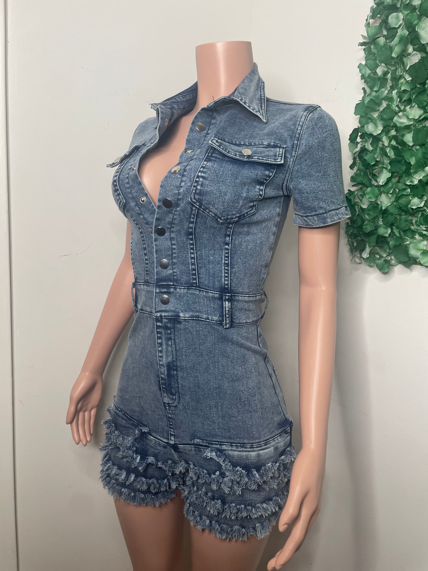 Miss Thing Jean Romper