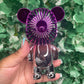 Metallic Teddy Bear Fan (Purple/Silver
