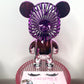Metallic Teddy Bear Fan (Purple/Silver