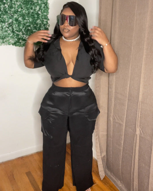Rich Girl Cargo Pants (Black)