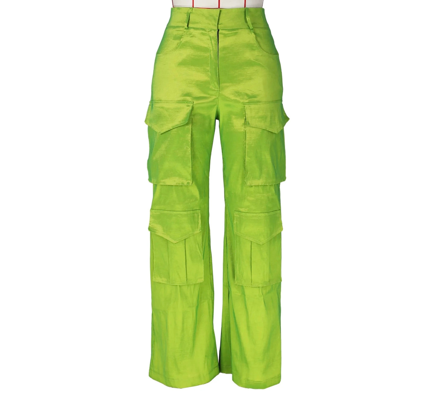 Rich Girl Cargo Pants (Slime Green)