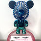 Metallic Teddy Bear Fan (Blue/Teal)